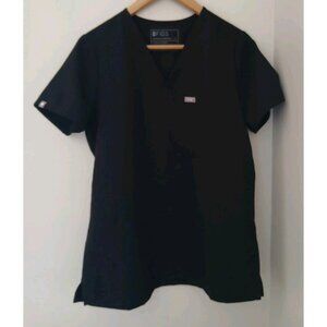 Figs Catarina One Pocket Top Size Small Black Short Sleeves Nurse Tech Vet